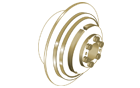 Rendering 3D di una frizione di sovraccarico SecMatic che offre una protezione affidabile alle macchine contro i sovraccarichi.