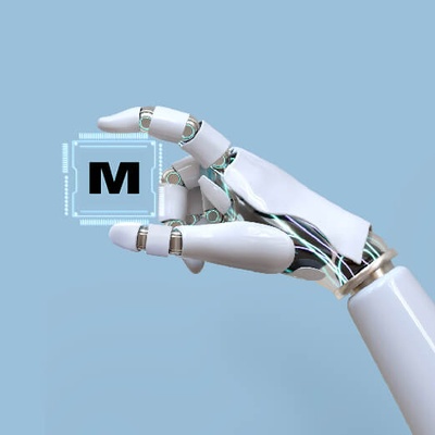 Kunstmatige intelligentie - Robothand met microchip