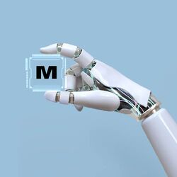Artificial intelligence – robotic hand with microchip