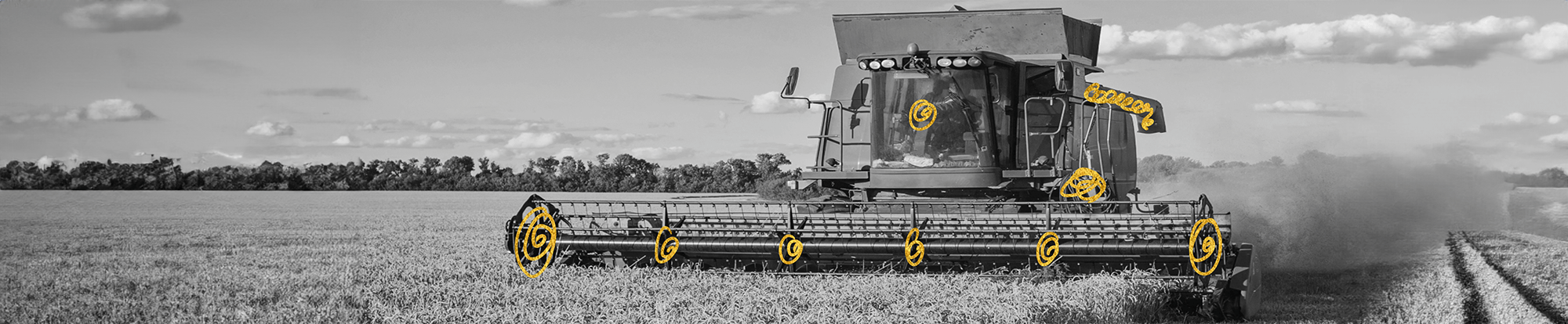 Combine harvester featuring integrated coupling and brake system for precise harvesting control
