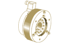 Dreidimensionale Darstellung einer Polreibungskupplung mit kompaktem Design zur zuverlässigen Übertragung von Drehmoment in Automatisierungssystemen.