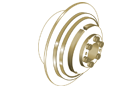 Dreidimensionales Rendering einer SecMatic Überlastkupplung, die Maschinen zuverlässig vor Überlast schützt.